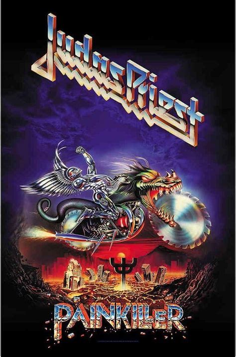 Judas Priest Textiel Poster Painkiller Multicolours In 2021