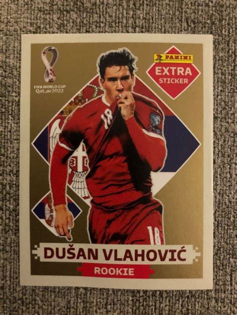 PANINI WM 2022 Extra Sticker DUSAN VLAHOVIC GOLD Kaufen Auf Ricardo