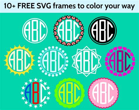 Circle Block Monogram Font Svg Round Alphabet Letters Cricut | SEMA ...