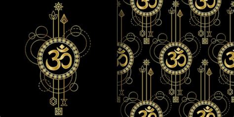 om pattern vectors illustrations