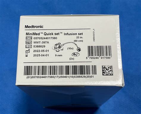 New MEDTRONIC MMT 397A MiniMed Quick Set Infusion Set 9mm X 23in 10