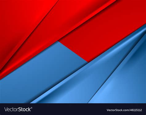 Abstract red and blue smooth contrast background Vector Image