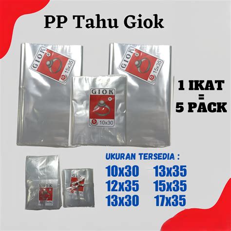 Jual 5 Pack Plastik PP Tahu Tempe 10x30 12x35 13x35 15x35 17x35