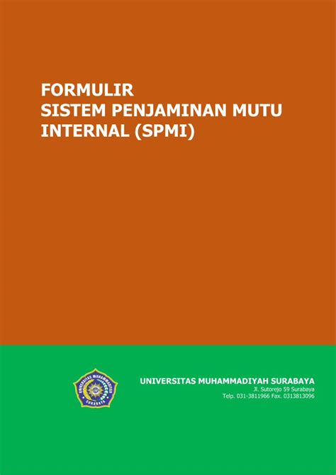 PDF FORMULIR SISTEM PENJAMINAN MUTU INTERNAL SPMI DOKUMEN TIPS