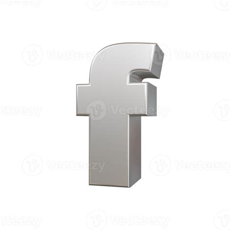 Steel Text Effect Letter F 3d Render 16316672 PNG