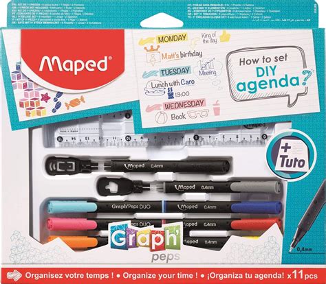 Maped Kit Pour Personnaliser Son Agenda Stylos Graph Peps Duo