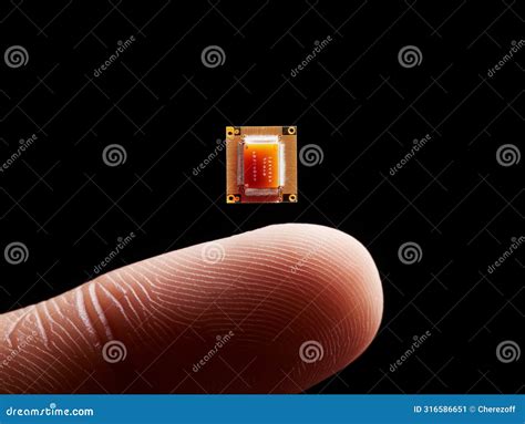 Microchip On Finger Tip Stock Image Image Of Electronics 316586651