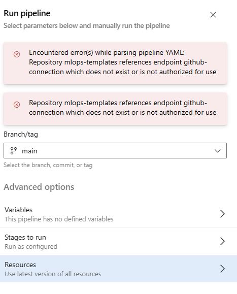 Repository Mlops Templates References Endpoint Github Connection Which