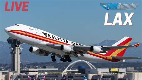 Live Los Angeles Lax Airport Plane Spotting Simulated Reality Youtube