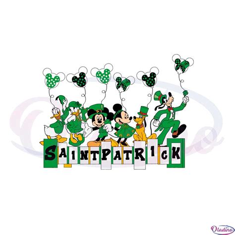 Saint Patricks Disney Mickey And Friend Svg Cutting Files