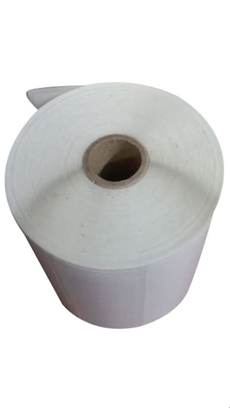 Plain White 50 GSM Barcode Label Packaging Type Roll Size 100x50mm