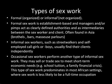 Commercial Sex Workers An Overview Of The Terminology And Intervention Design Ppt