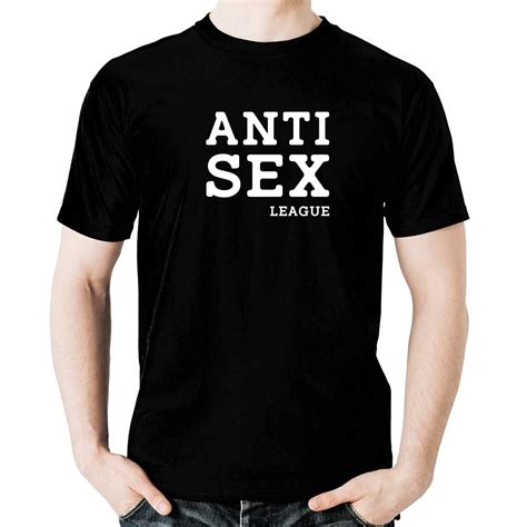 Buy Furnishfantasy Anti Sex League Black Cotton Mens Graphic