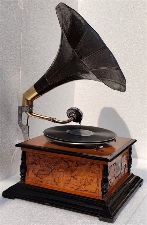 Hmv Gramophone Phonograph Working Antique Audio Win Up Record Etsy