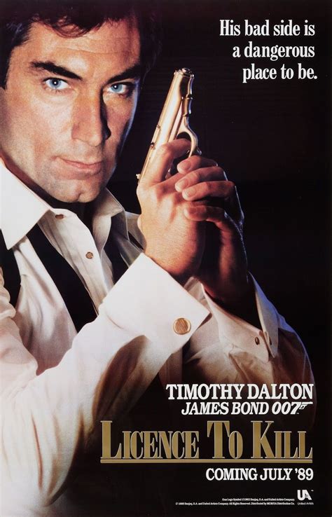 Timothy Dalton James Bond 007 Licence To Kill Poster James Bond