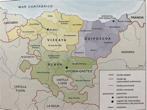 Mapa Pais Vasco Provincias Actualizado Enero 2025