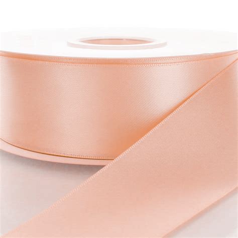 3 Double Faced Satin Ribbon 203 Barely Peach 25yd Michaels