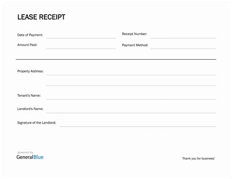 Free PDF Property Receipt Templates