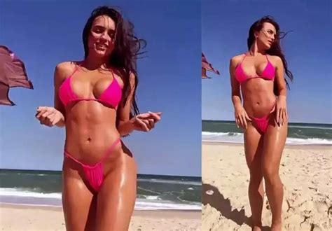 De Biqu Ni Rosa Rafa Kalimann Esbanja Corpo Perfeito Em V Deo