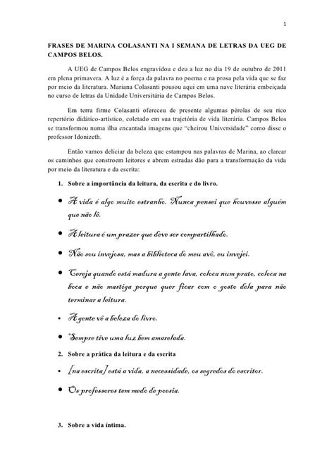 Frases De Marina Colasanti - Frases de marina colasanti na i semana de letras da ueg de campos bel…
