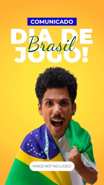 Premium PSD Post For Social Media Stories World Cup Brazil Fans For