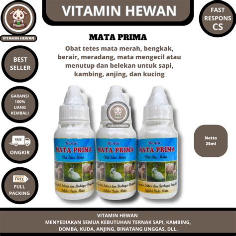 Mata Prima Ml Obat Sakit Mata Belek Kucing Anjing Kambing Sapi