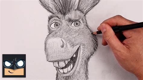 Shrek How To Draw Donkey Sketch Tutorial Youtube