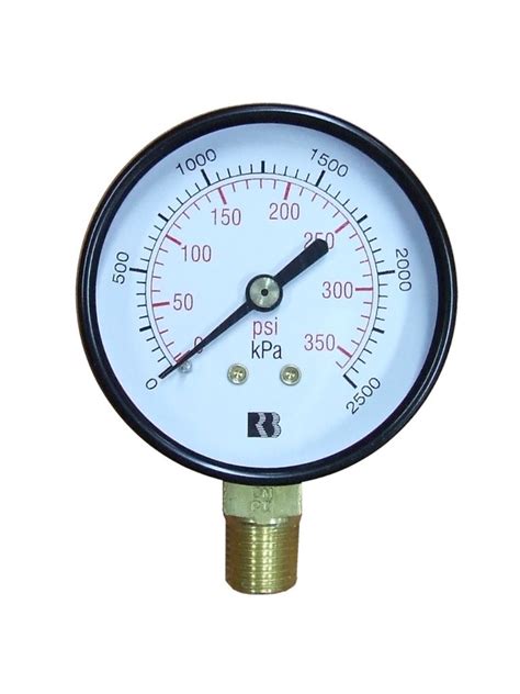 Hydrant Pressure Gauge 2500kpa Dry Small 63mm Lower Entry