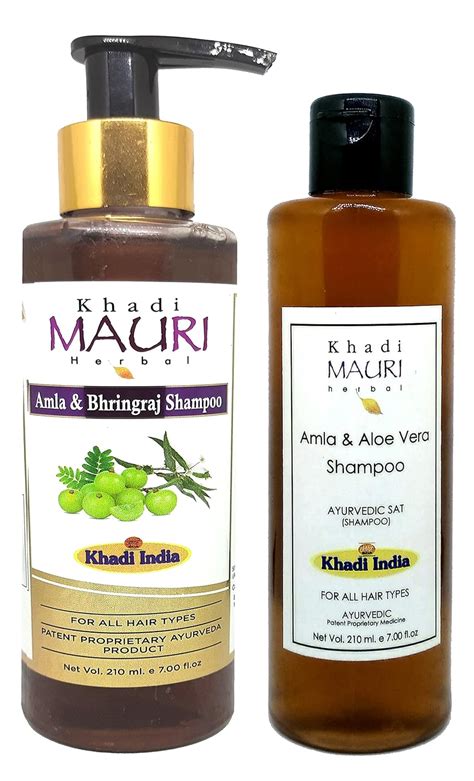 Khadi Mauri Amla Aloe Vera And Amla Bhringraj Shampoo Pack Of