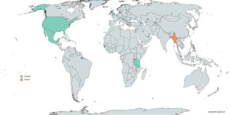 UN Member States with "United" or "Union" in their Official Titles (in English) : r/MapPorn