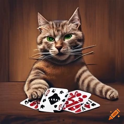 Cats Playing Cards And Enjoying A Drink