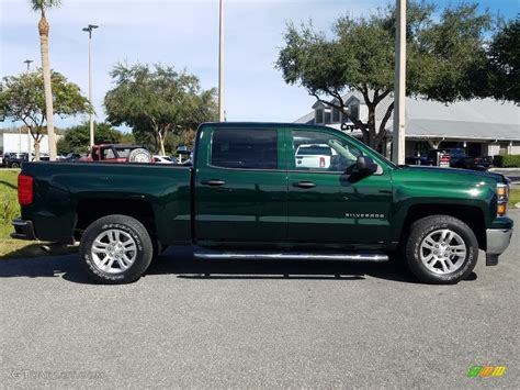 Rainforest Green Metallic Chevrolet Silverado Lt Crew Cab