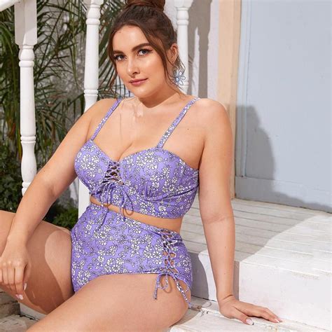 Kaufe Plus Size Bikini Damen Bikinis Push Up Badeanzug Zweiteilige