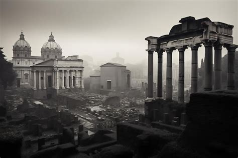 Premium AI Image | ancient Roman ruins at the Roman Forum