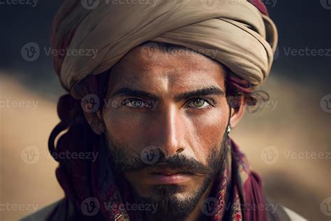 Bedouin Portrait Of An Arab Man In A Turban 22935063 Stock Photo At