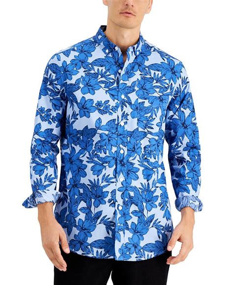 Club Room Mens Botanical Floral Print Shirt Created For Macys Macys