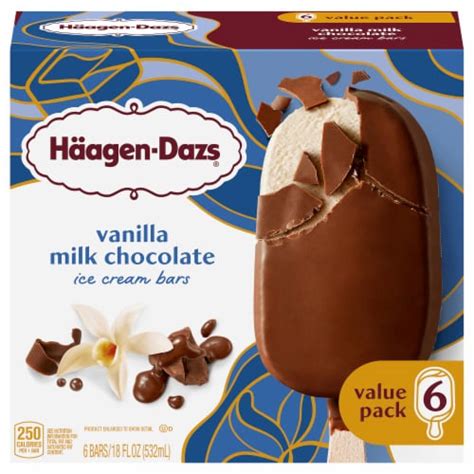 Haagen Dazs® Vanilla Milk Chocolate Ice Cream Bars, 6 ct - QFC