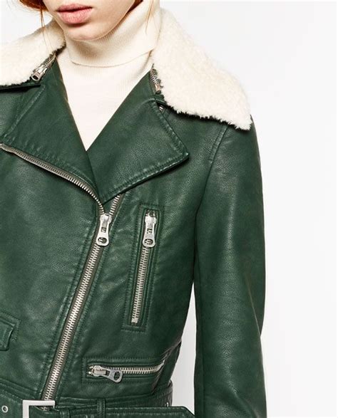 Image 6 Of Faux Leather Jacket From Zara Coloured Leather Jacket Jackets Leather Jacket