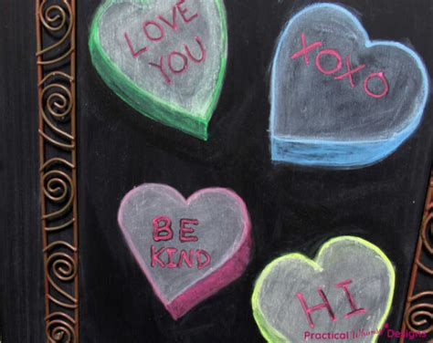 How To Draw 3d Conversation Heart Chalkboard Art Practical Whimsy Designs