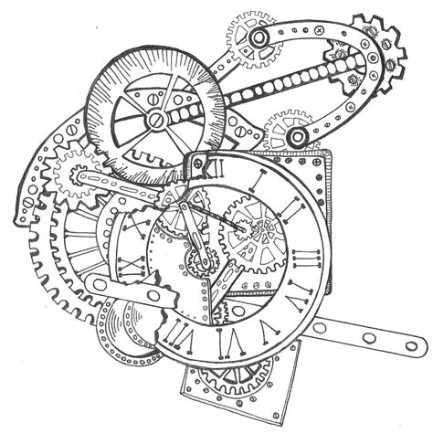 Steampunk Clock Drawing at GetDrawings | Free download