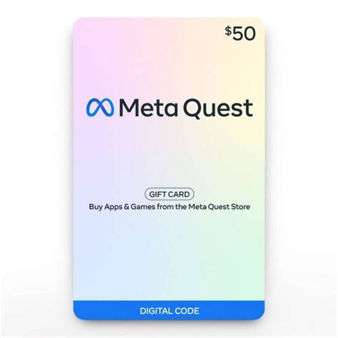 Meta Quest Gift Card Digital In Virtual Gift Cards Gift Card