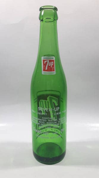 Vintage 7up You Like It It Likes You Green Glass Soda Pop Bottle Treasure Valley