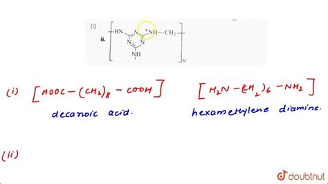 Identify The Monomer In The Following Polymeric Structures I Youtube