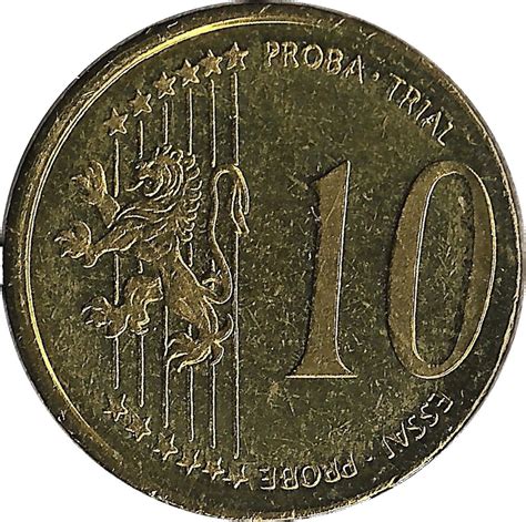 Euro Cents Proba Trial Essai Probe Coin Czech Republic Numista