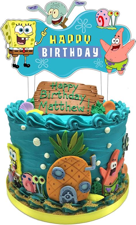 Spongebob Birthday Cake Topper for Kids and Adults - Australia | Ubuy