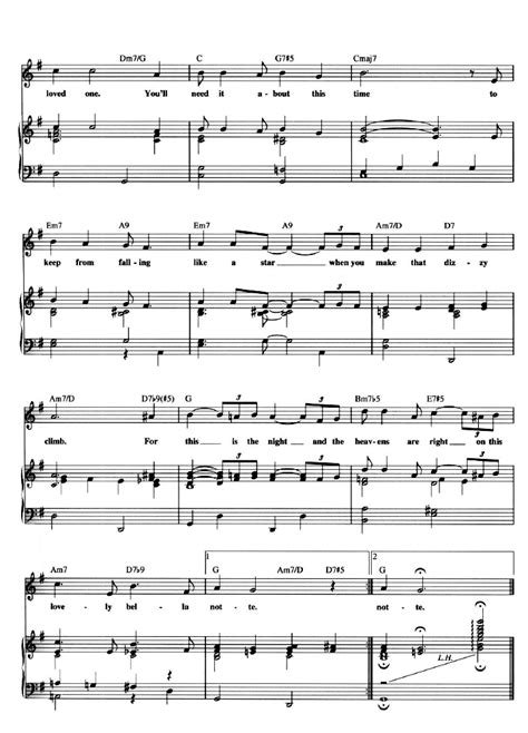 Bella Notte Piano Sheet Music Easy Sheet Music