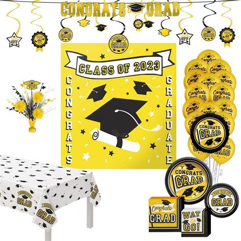 Yellow Congrats Graduation Party Kit For 20 Guests Party City