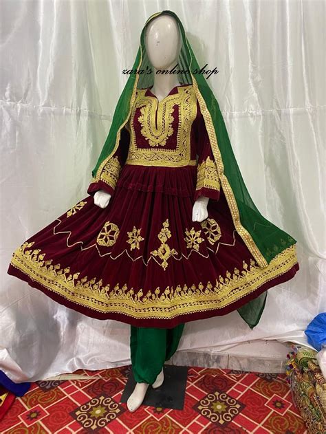 Afghan Kuchi Traditional Handmade Dress With Embroidery Etsy UK