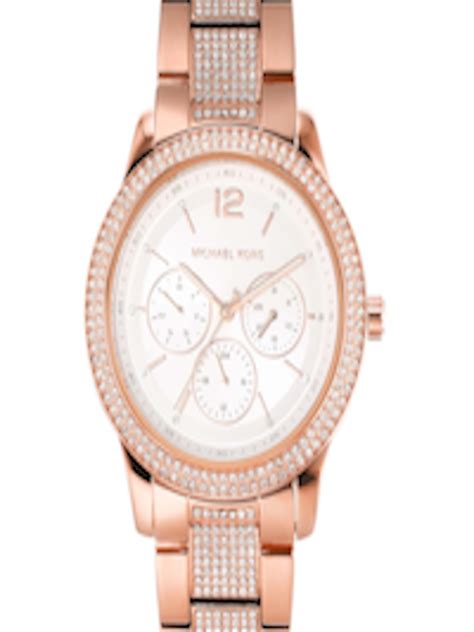 Buy Michael Kors Women Embellished Dial And Stainless Steel Embellished Analogue Watch Mk7293