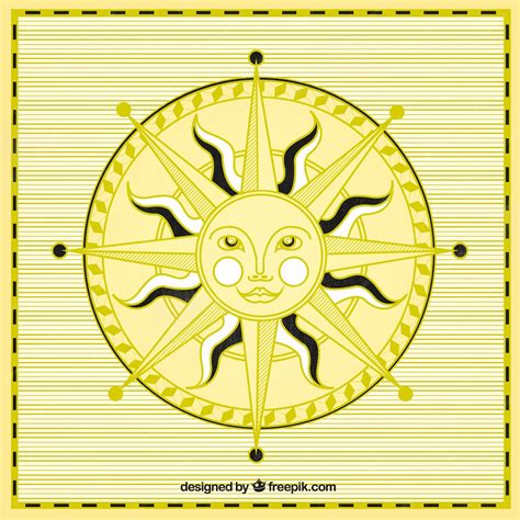 Free Vector Sun Compass Rose